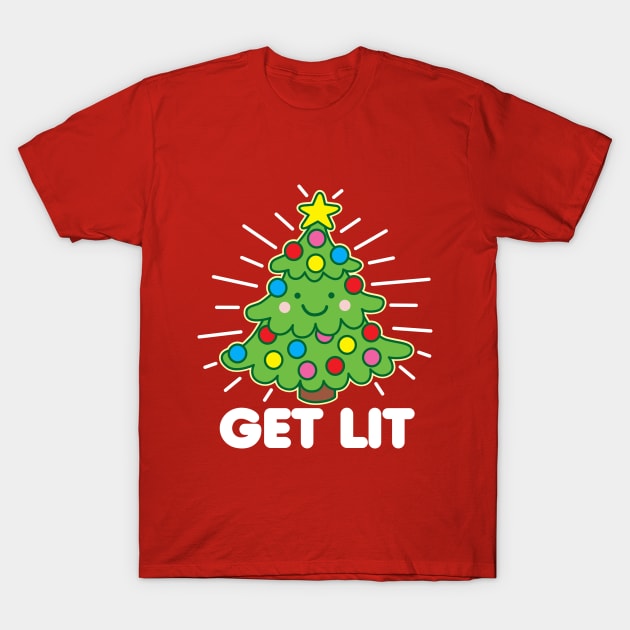 Get Lit Christmas Tree T-Shirt by DetourShirts